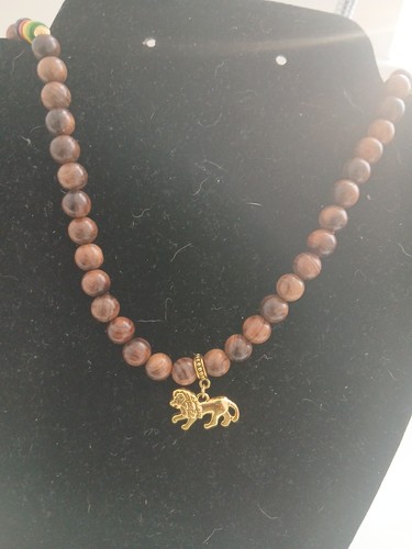 Rastafarian lion necklace - lion,