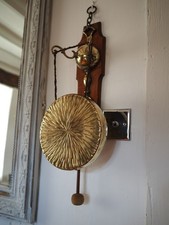 A Fantastic Edwardian Dinner Gong Wall Mounted Brass