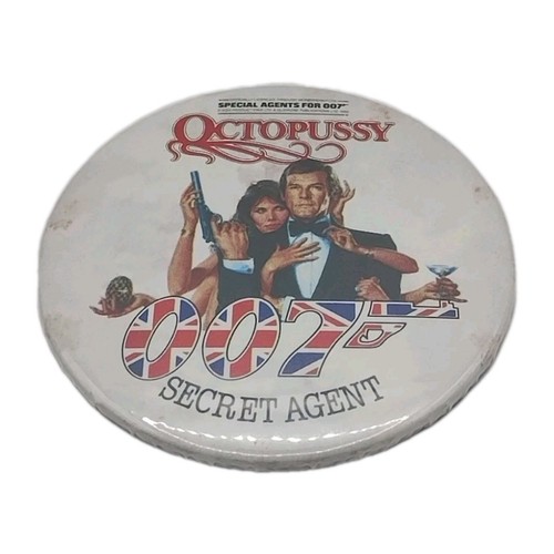 Octopussy 007 secret agent pin - secret,