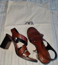Zara Leather High Heel Sandals