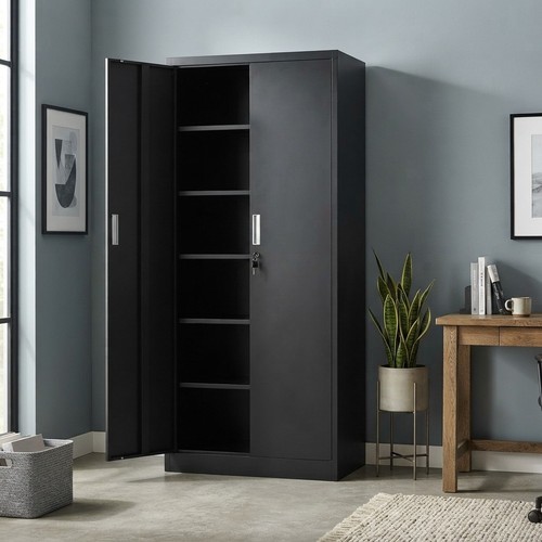 Secure metal storage cupboard - metal,