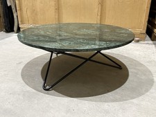 Oxdenmarq  Large O Coffee Table with Green Marble Top, 100 cm