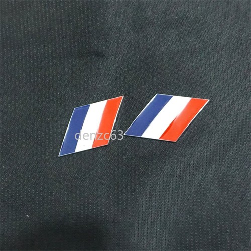 Silver glossy france flag - silver,