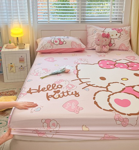 Kitten cat cartoon girls bed - cartoon,