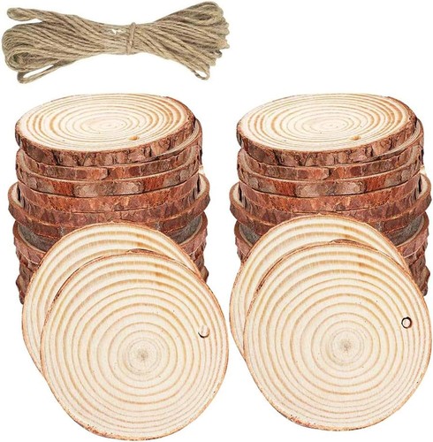 120 wood slices - 120/60/30, round