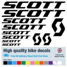 Scott bike decal / labels with free bike protection (26 pack) - 20 colours