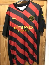 Genuine Man City Treble Winners Away Shirt - Short sleeve Adult  XL VGC