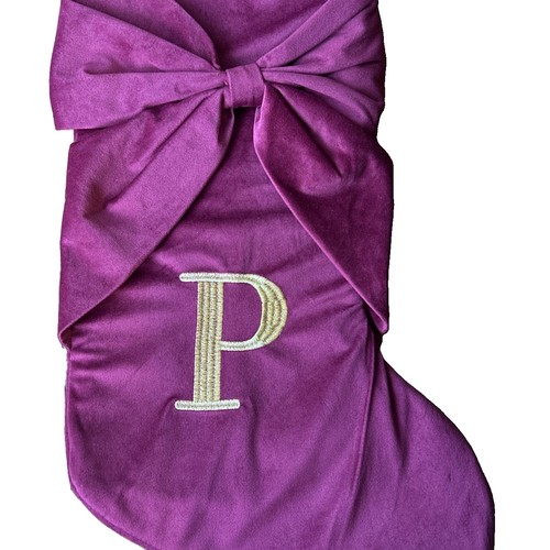 Alphabet burgundy red stocking - alphabet,