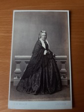 CDV Woman Crinoline Lace Shawl