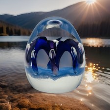 Scottish Glass Vintage Paperweight Paul Ysart "H" Cane Fountain