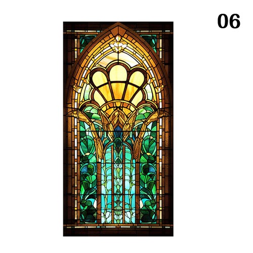 Retro art glass church - glass,