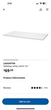 Ikea New White Table Desk