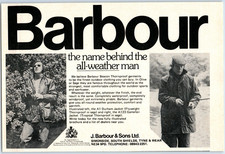 Barbour Jackets Outdoor Clothing Vintage Advert 1975