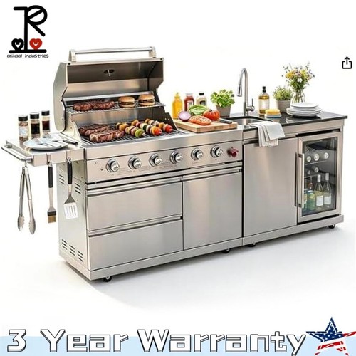 Burner barbecue island - 84", 6-burner