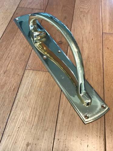 Vintage solid brass pull - brass,