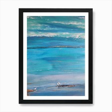 Seagulls On The Beach Art