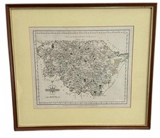 Vintage Framed Map of