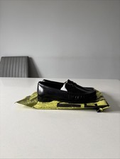 River Island Women’s Black Leather Loafers Size 4 Brand New