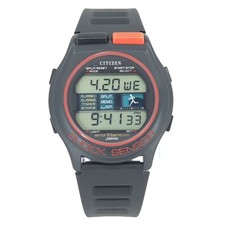 NOS CITIZEN D132-312996 SHOCK SENSOR VINTAGE DIGITAL WATCH JAPAN 1989