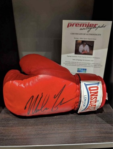 Mike tyson signed boxing glove - signed,