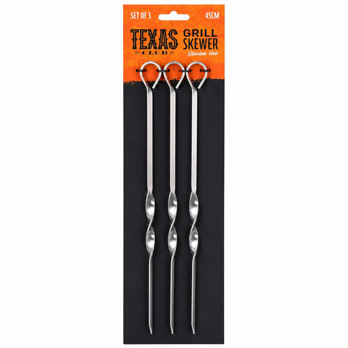 Bbq flat skewers 45cm - bbq,