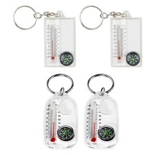 Pocket Survival Compasses Multifunctional Guiding Compasses Thermometers Keyring