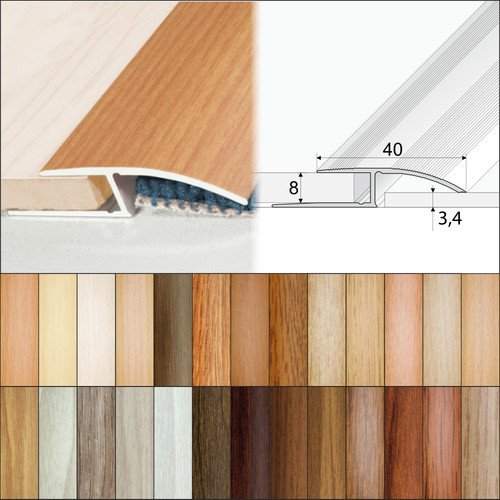 Aluminium wood effect door - aluminium,