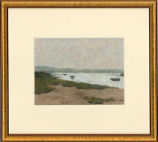 Rosemary Carruthers - 20th Century Framed Gouache, Boats on the Flu...