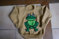 HAND KNITTED  CHILD'S  KERMIT
