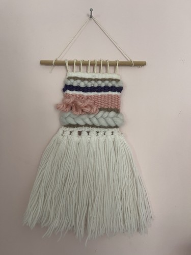 Handmade yarn hanging knit