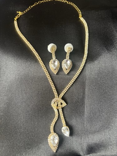 Gold plated diamond jewellery - gold,