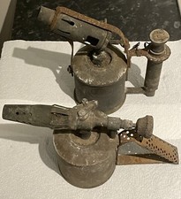 antique vintage parafin blowlamps restoration project  brass and steel material