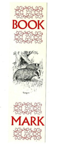 Badger tree bookmark wildlife - badger,
