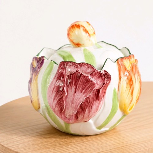 Vintage tulip flower ceramic - vintage,