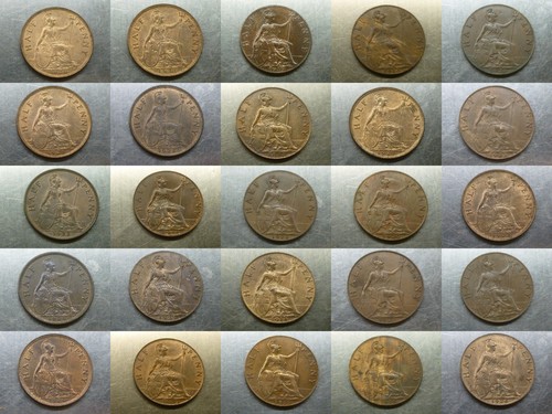 Halfpennies george selected - george,
