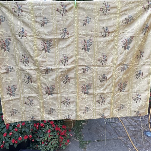 Vintage silk brocade panel - silk,