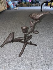 Heavy Cast Iron Bird Candle