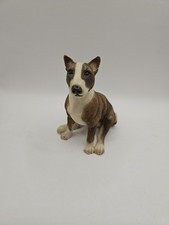Bull Terrier dog figurine  hand painted resin ornament