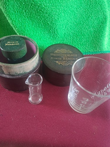 Victorian medicine glass - victorian, &