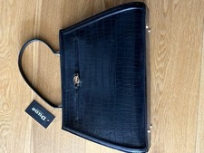 Dune London Black Croc Effect