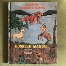 Advanced Dungeons & Dragons D&D AD&D TSR Monster Manual 2nd Printing May 1978