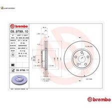 2x BRAKE DISCS 09.9799.11 FOR