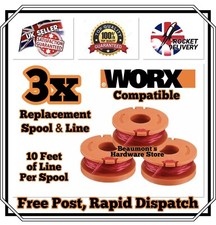 3x Spool & Line Cord for WORX