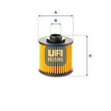 UFI oil filter for Yamaha SR500 78-00 model