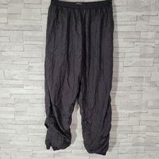 True VINTAGE SHELL SUIT Bottoms Dark Brown Medium Waist 32-34 Leg 29.5