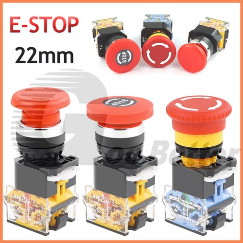 22mm red stop - red, e-stop