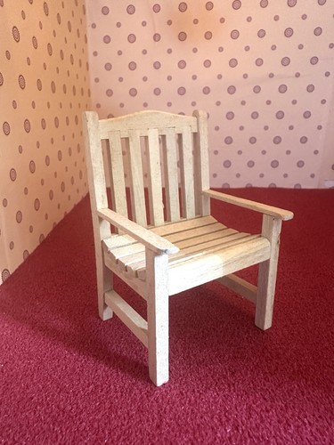 Dolls house wooden chair - house,