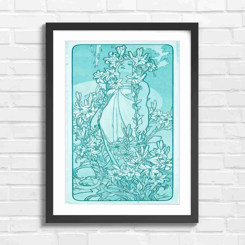 Art nouveau woman with - art,