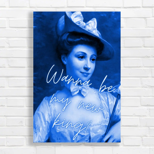 Vintage glamour portrait - portrait, blue