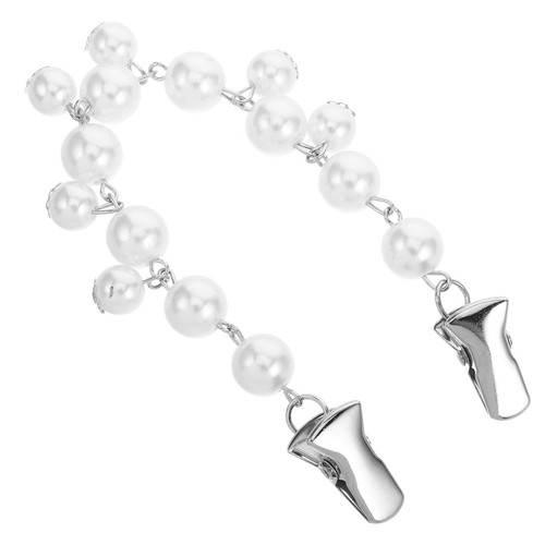 White pearl sweater - sweater, clips